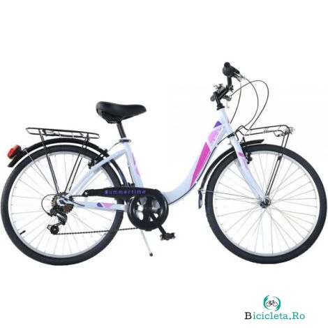 Bicicleta Dino Bikes 24\' City Summertime alb