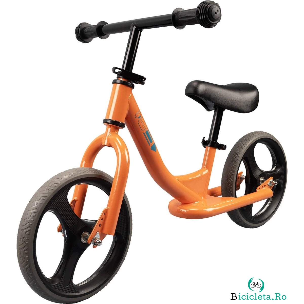 Bicicleta fara pedale, Action One Strike, cu roti luminoase, 12 inch, Portocaliu